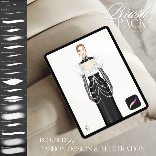 Fashion illustration & fashion design sketching · Procreate brushes